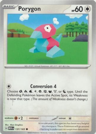 Porygon - 137/165 - Common Scarlet &amp; Violet 151 Singles