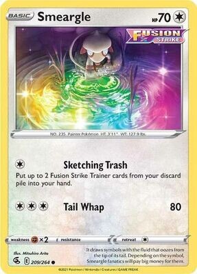 Smeargle - 209/264 - Common Sword &amp; Shield: Fusion Strike Singles