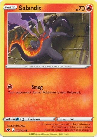 Salandit - 027/202 - Common
Sword &amp; Shield (Base Set) Singles