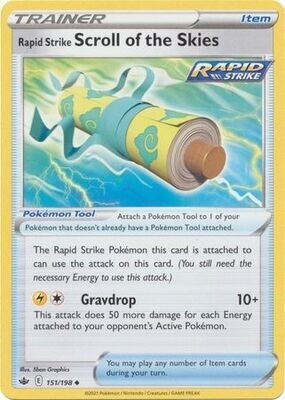 Rapid Strike Scroll of the Skies - 151/198 - Uncommon Sword &amp; Shield: Chilling Reign Singles