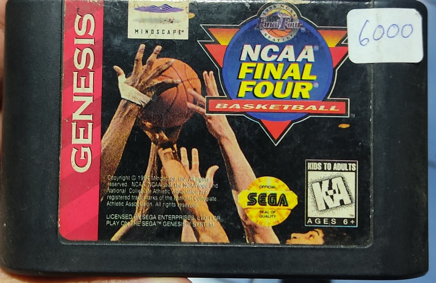 SJ NCAA Final Four Basketball Sega Genesis Cartucho