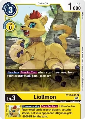 Liollmon - Versus Royal Knights (BT13)
Versus Royal Knights