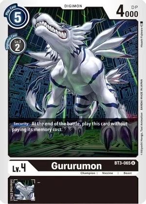Gururumon - Release Special Booster (BT01-03)
Release Special Booster
