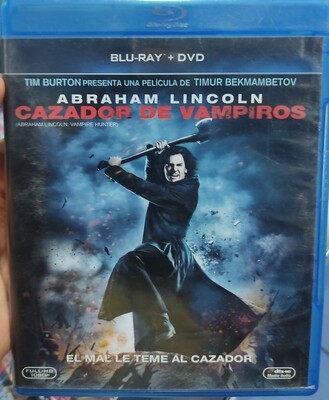 SJ Abraham Lincoln Cazador de Vampiros Blu Ray Original Usado Completo