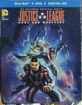 SJ Justice League Gods and Monsters Blu Ray Original Usado Completo