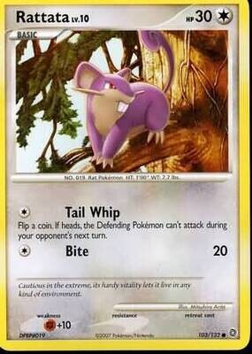 Rattata - 103/132 - Common
Diamond &amp; Pearl: Secret Wonders Singles