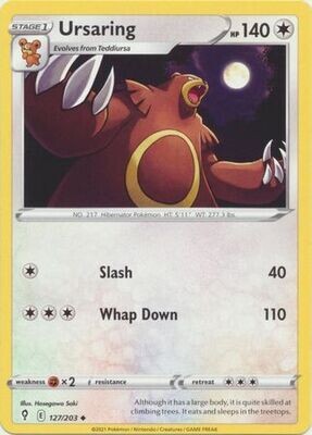 Ursaring - 127/203 - Uncommon
Sword &amp; Shield: Evolving Skies Singles