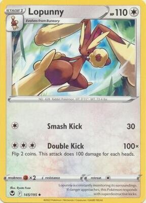 Lopunny - 145/195 - Uncommon Sword &amp; Shield: Silver Tempest Singles