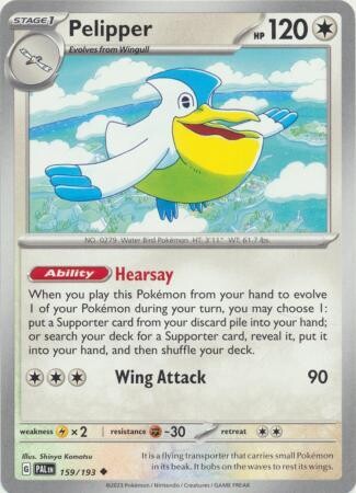 Pelipper - 159/193 - Uncommon Scarlet &amp; Violet: Paldea Evolved Singles