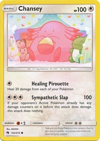 Chansey - 152/214 - Common Sun &amp; Moon: Lost Thunder Singles (Español)