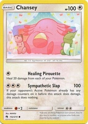Chansey - 152/214 - Common Sun &amp; Moon: Lost Thunder Singles (Español)