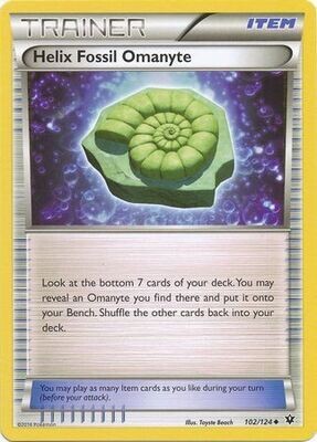 Helix Fossil Omanyte - 102/124 - Uncommon XY: Fates Collide Singles