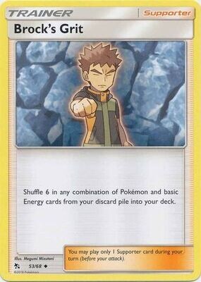 Brock&#39;s Grit - 53/68 - Uncommon Hidden Fates Singles