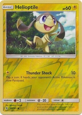 Helioptile - 43/145 - Common Reverse Holo Sun &amp; Moon: Guardians Rising Reverse Holo Singles