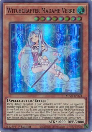 Witchcrafter Madame Verre - MP20-EN224 - Super Rare 1st Edition 2020 Mega-Tin: Lost Memories 1st Edition Singles