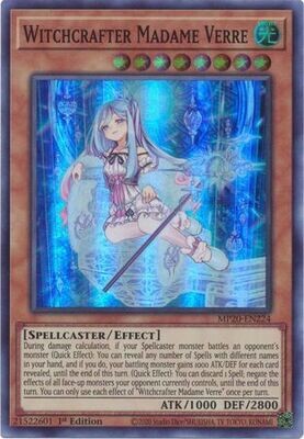 Witchcrafter Madame Verre - MP20-EN224 - Super Rare 1st Edition 2020 Mega-Tin: Lost Memories 1st Edition Singles
