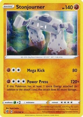 Stonjourner - 111/192 - Holo Rare Sword &amp; Shield: Rebel Clash Singles
