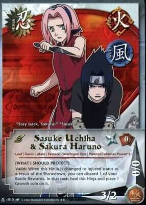 Sasuke Uchiha &amp; Sakura Haruno - N-C010 - Rare
Naruto: Quest For Power