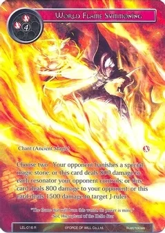 World Flame Summoning (Full Art) - Legacy Lost (LEL)
Legacy Lost