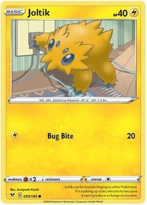 Joltik - 055/185 - Common
Sword &amp; Shield: Vivid Voltage Singles