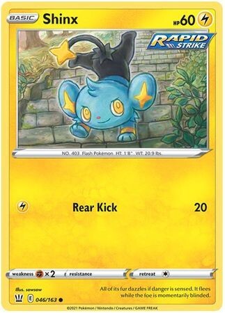 Shinx - 046/163 - Common
Sword &amp; Shield: Battle Styles Singles (Español)