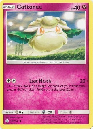 Cottonee - 147/236 - Common
Sun &amp; Moon: Cosmic Eclipse Singles