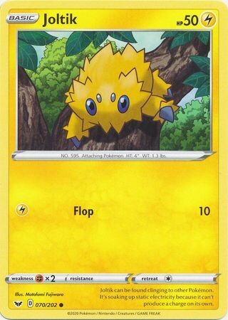 Joltik - 070/202 - Common
Sword &amp; Shield (Base Set) Singles