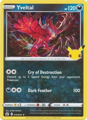 Yveltal - 19/25 - Holo Rare
Celebrations Singles(Español)