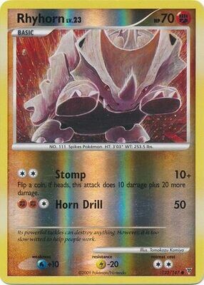 Rhyhorn - 122/147 - Common Reverse Holo
Platinum: Supreme Victors Reverse Holo Singles