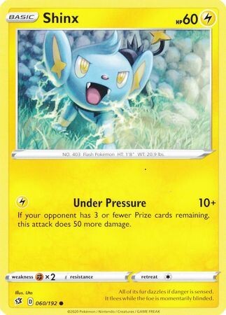 Shinx - 060/192 - Common
Sword &amp; Shield: Rebel Clash Singles