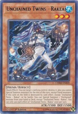 Unchained Twins - Rakea - CHIM-EN009 - Rare 1st Edition Chaos Impact 1st Edition Singles