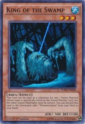 King of the Swamp - FUEN-EN040 - Super Rare 1st Edition
Fusion Enforcers 1st Edition Singles (Espanol)