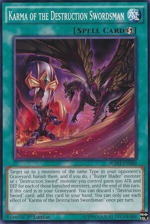 Karma of the Destruction Swordsman - BOSH-EN060 - Common 1st Edition
Breakers of Shadow 1st Edition Singles (español)