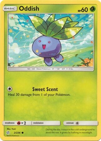 Oddish - 2/236 - Common Sun &amp; Moon: Cosmic Eclipse Singles(Español)