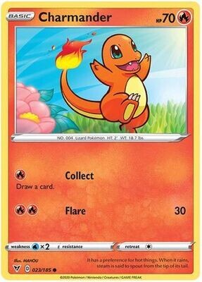 Charmander - 023/185 - Common
Sword &amp; Shield: Vivid Voltage Singles