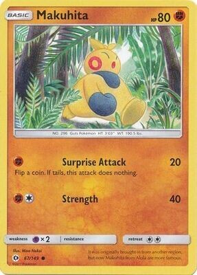 Makuhita - 67/149 - Common
Sun &amp; Moon (Base Set) Singles(Japones)