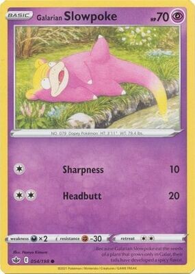 Galarian Slowpoke - 054/198 - Common
Sword &amp; Shield: Chilling Reign Singles