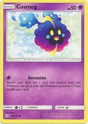 Cosmog - 99/236 - Common
Sun &amp; Moon: Cosmic Eclipse Singles (Español)