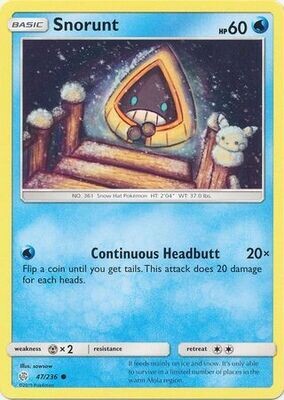 Snorunt - 47/236 - Common Sun &amp; Moon: Cosmic Eclipse Singles(Español)