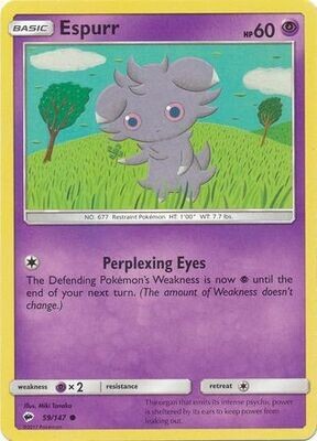 Espurr - 59/147 - Common
Sun &amp; Moon: Burning Shadows Singles