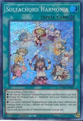 Solfachord Harmonia - ANGU-EN024 - Super Rare 1st Edition
Ancient Guardians 1st Edition Singles *Espanol*