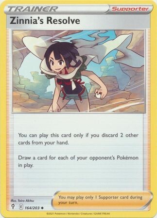 Zinnia&#39;s Resolve - 164/203 - Uncommon Sword &amp; Shield: Evolving Skies Singles
