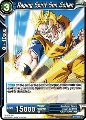 Raging Spirit Son Gohan - Union Force (DBS-B02) Union Force