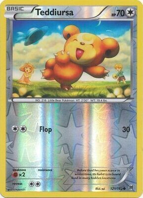 Teddiursa - 121/162 - Common Reverse Holo
XY: Breakthrough Reverse Holo Singles