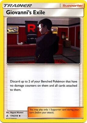 Giovanni&#39;s Exile - 174/214 - Uncommon
Sun &amp; Moon: Unbroken Bonds Singles
