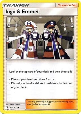 Ingo &amp; Emmet - 144/181 - Uncommon Sun &amp; Moon: Team Up Singles(Español)