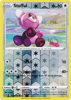 Stufful - 149/192 - Common Reverse Holo
Sword &amp; Shield: Rebel Clash Reverse Holo Singles