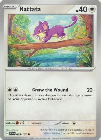 Rattata - 019/165 - Common Scarlet &amp; Violet 151 Singles