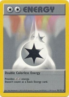 Double Colorless Energy - 96/102 - Uncommon (Shadowless)
Base Set Shadowless Singles