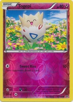 Togepi - 43/108 - Common Reverse Holo
XY: Roaring Skies Reverse Holo Singles